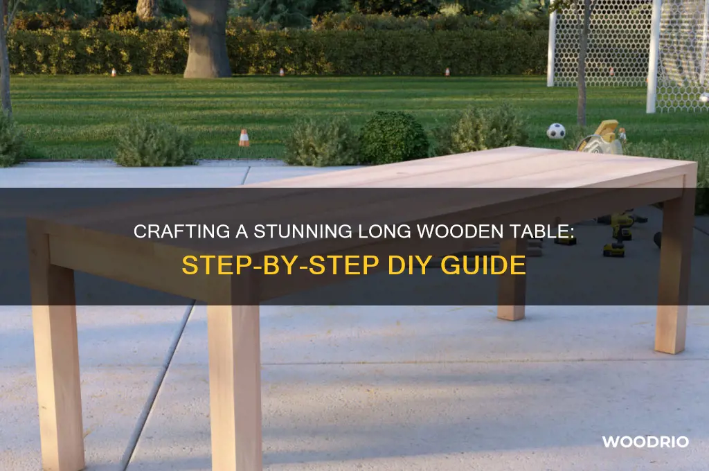 how to make a long wooden table