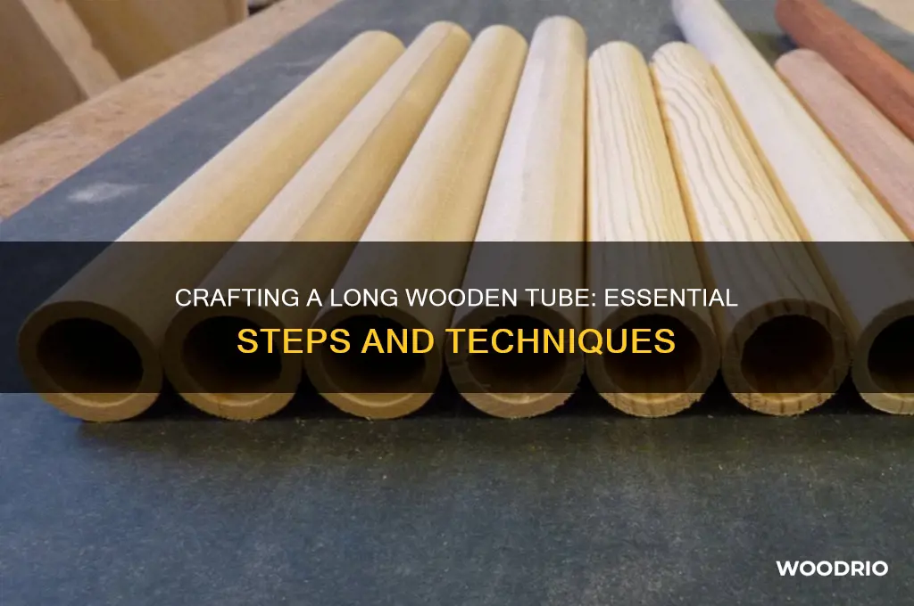 how to make a long wooden tube