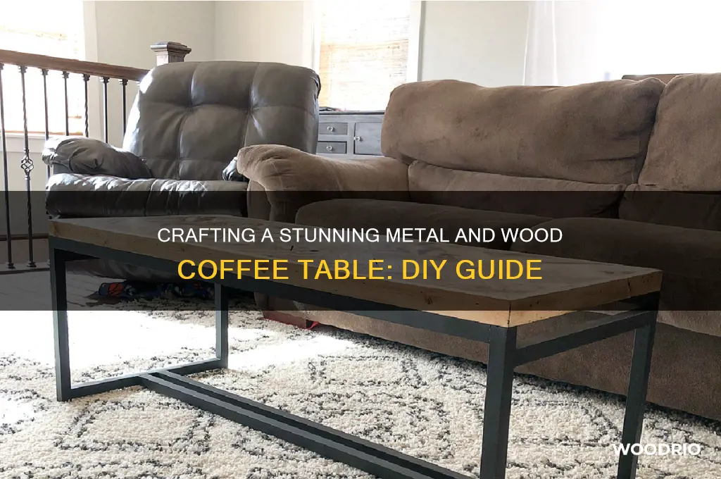 how to make a metal and wood coffee table