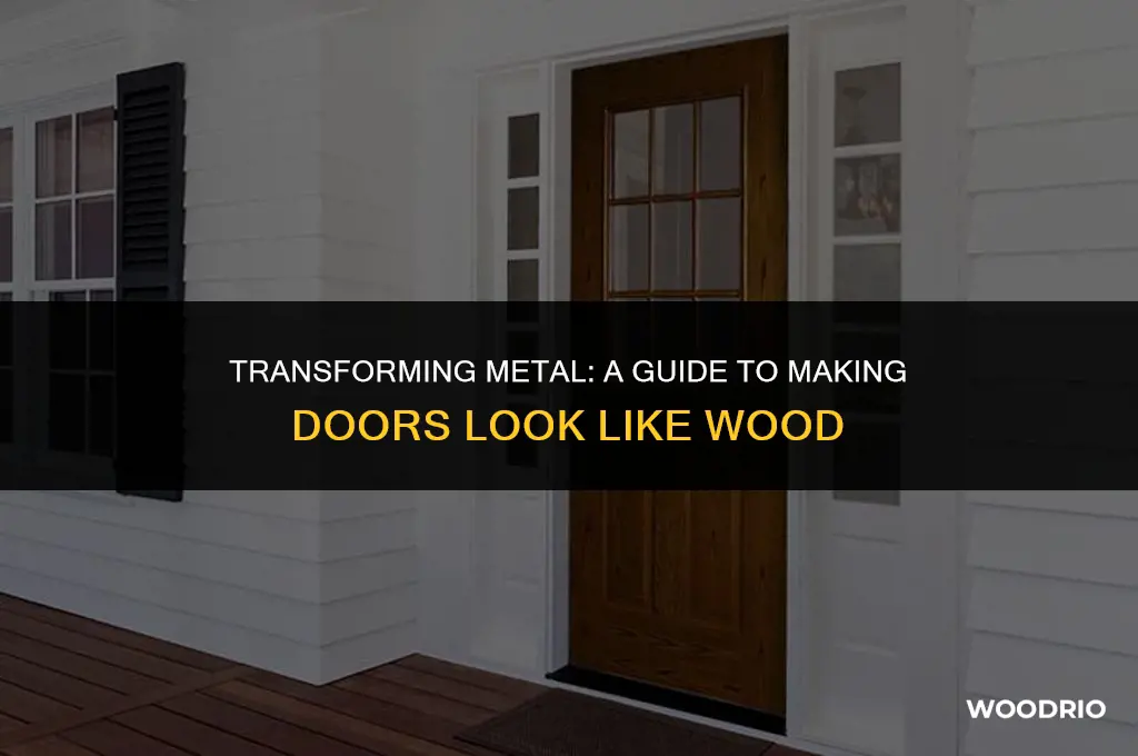 how to make a metal door look like wood