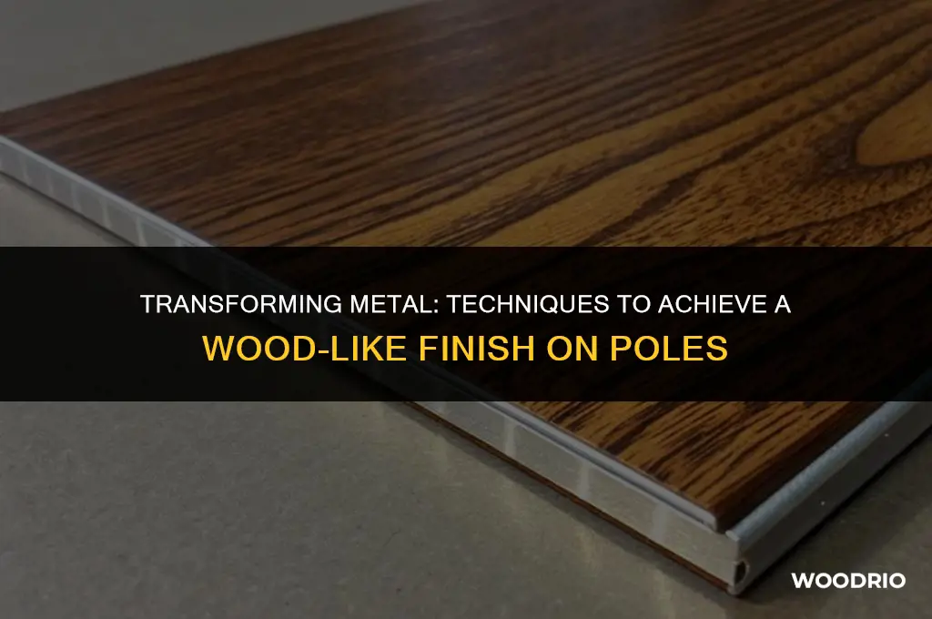 how to make a metal pole look like wood