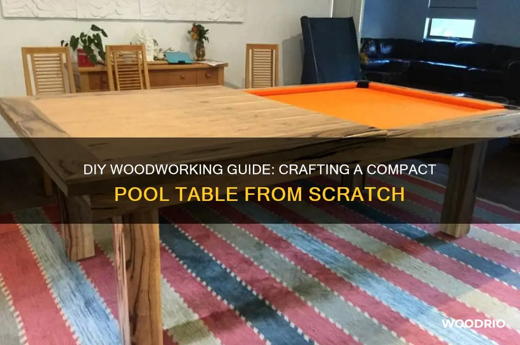 how to make a mini pool table out of wood