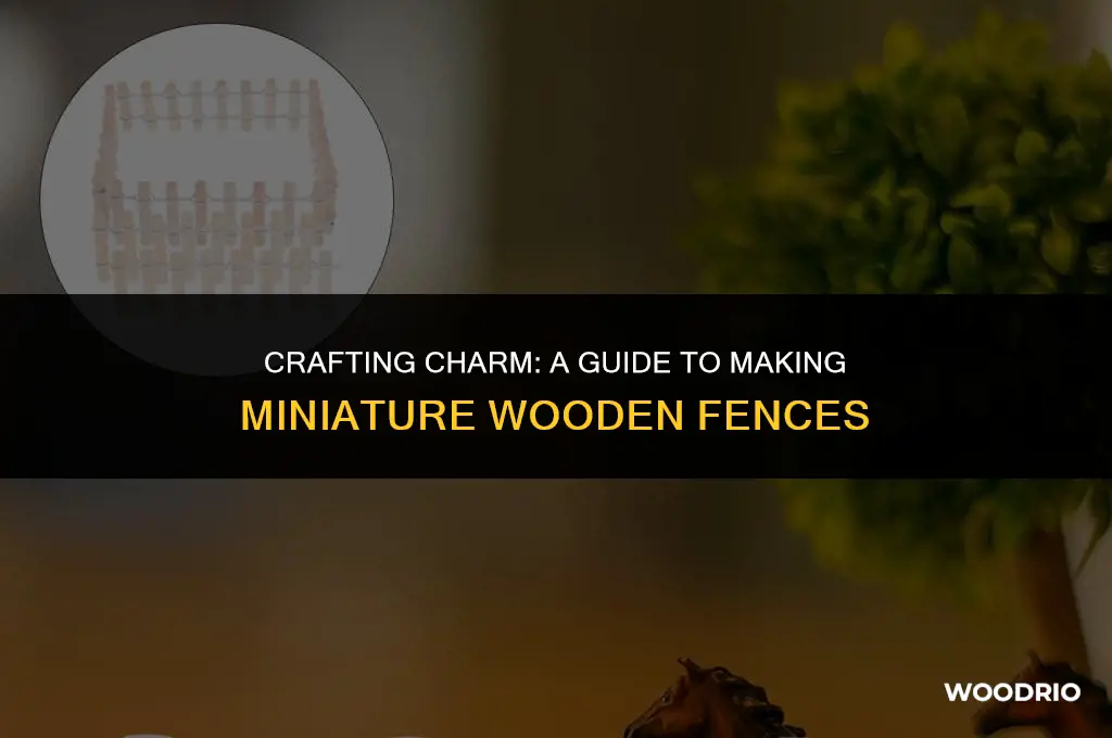 how to make a miniature wooden fence