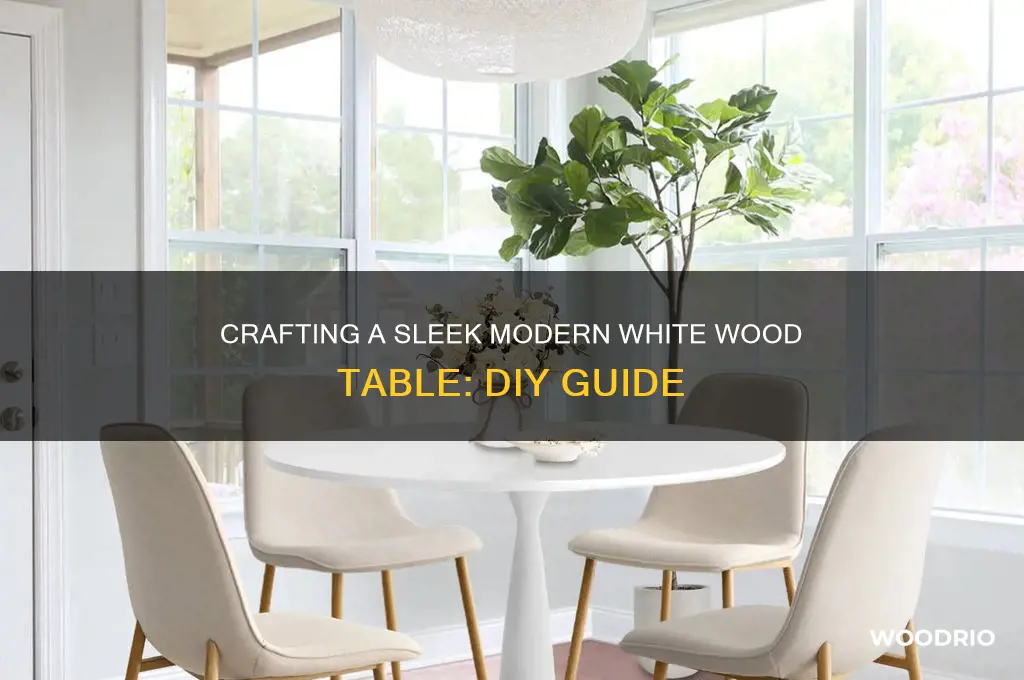how to make a modern table wood white