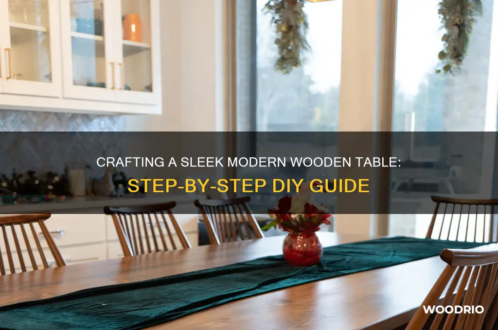 how to make a modern table wood