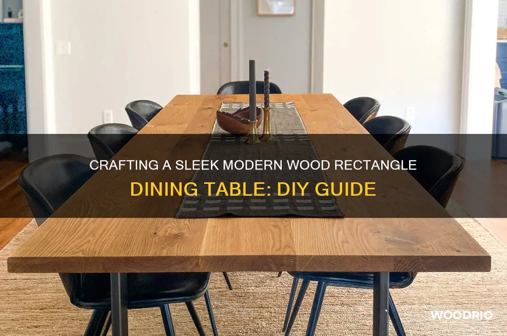 how to make a modern wood rectangle dining table