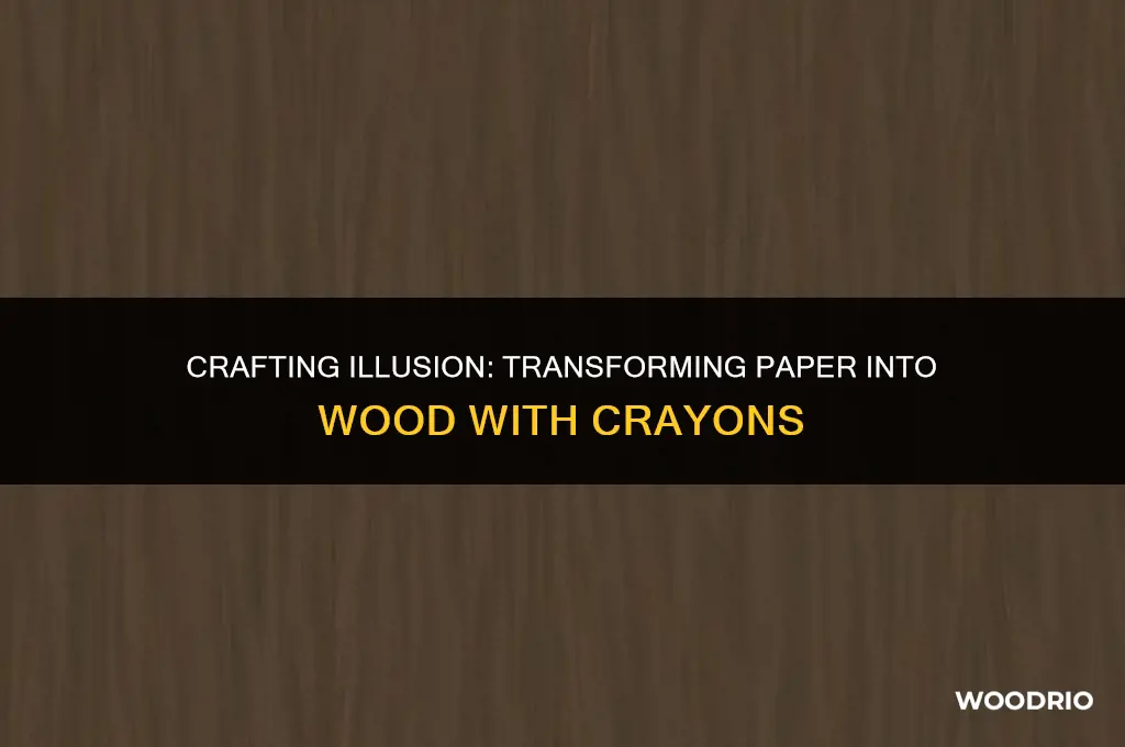 how to make a paper look like wood with crayons