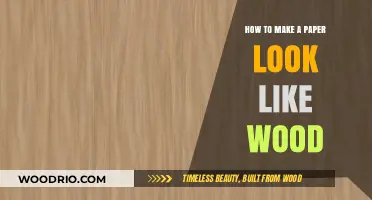 Crafting Illusion: Techniques to Make Paper Mimic Wood's Natural Beauty