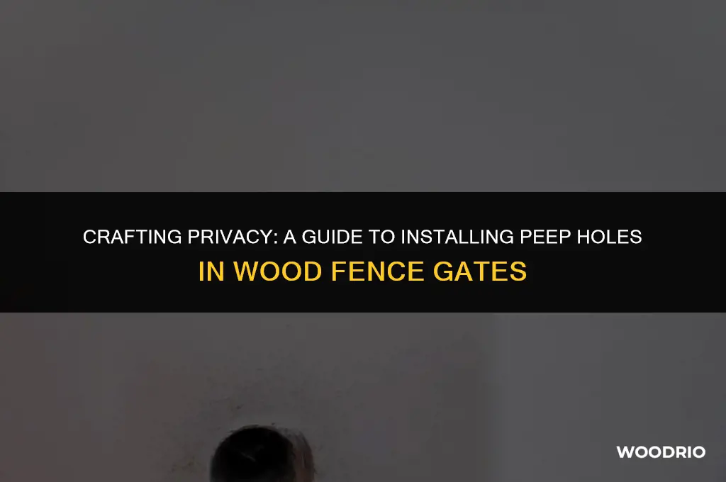 how to make a peep hole for wood fence gate