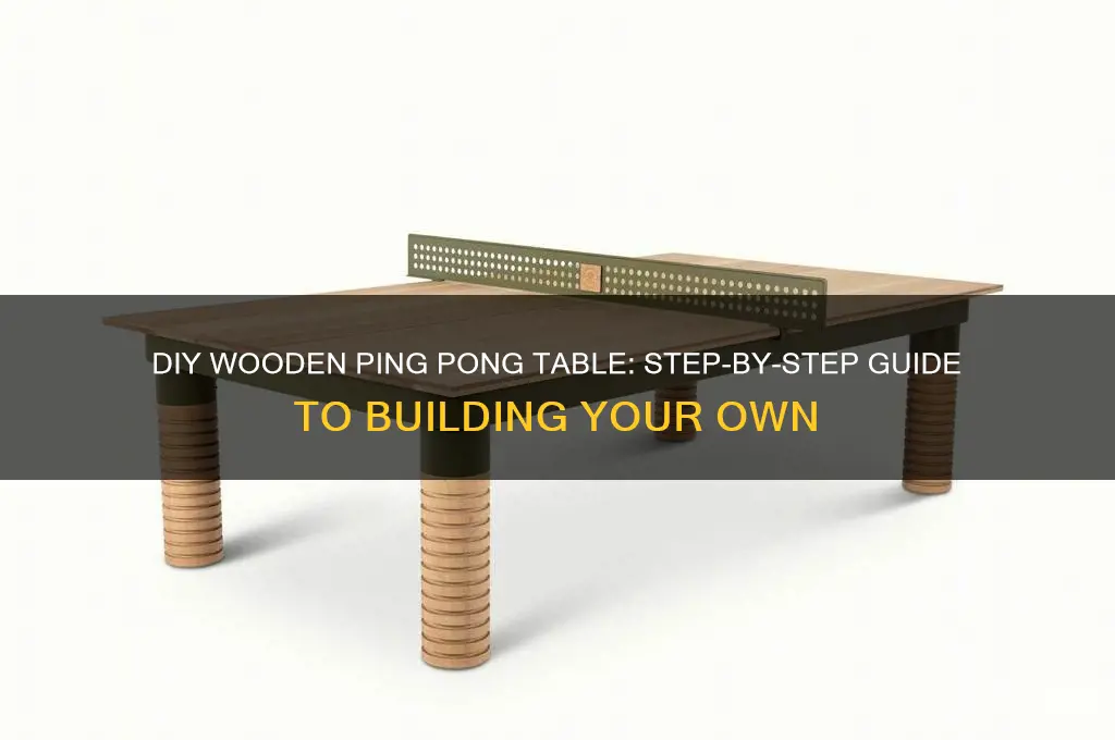 how to make a ping pong table out of wood