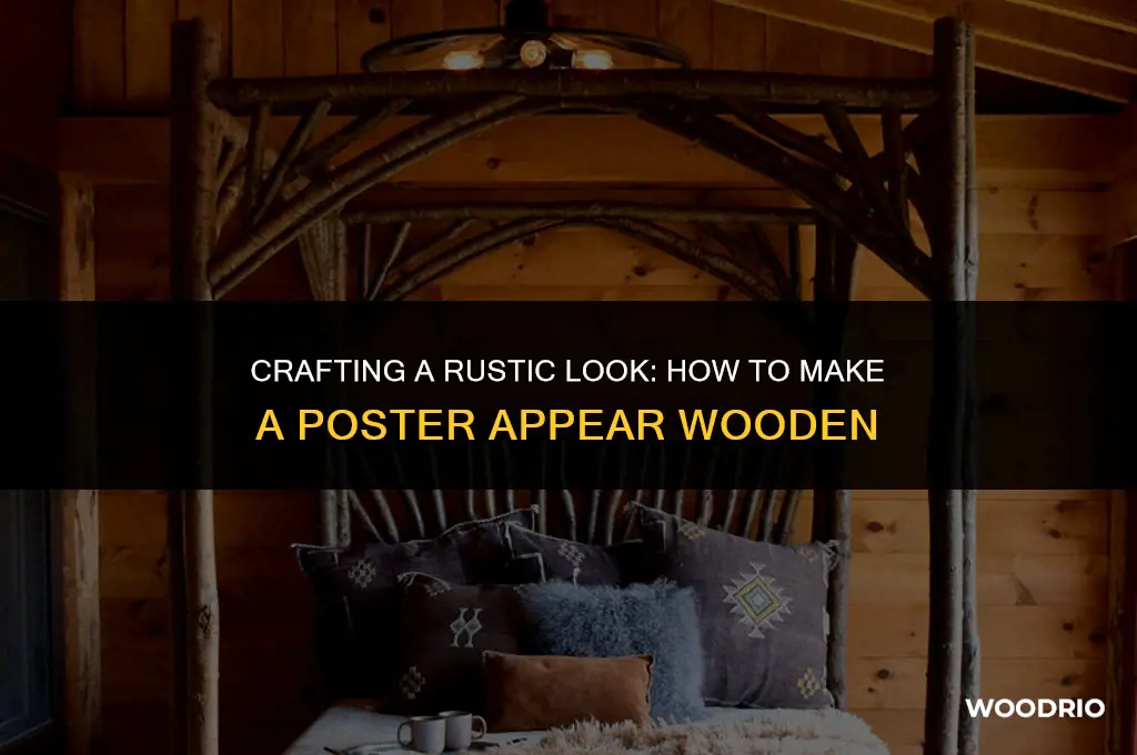 how to make a poster look like wood