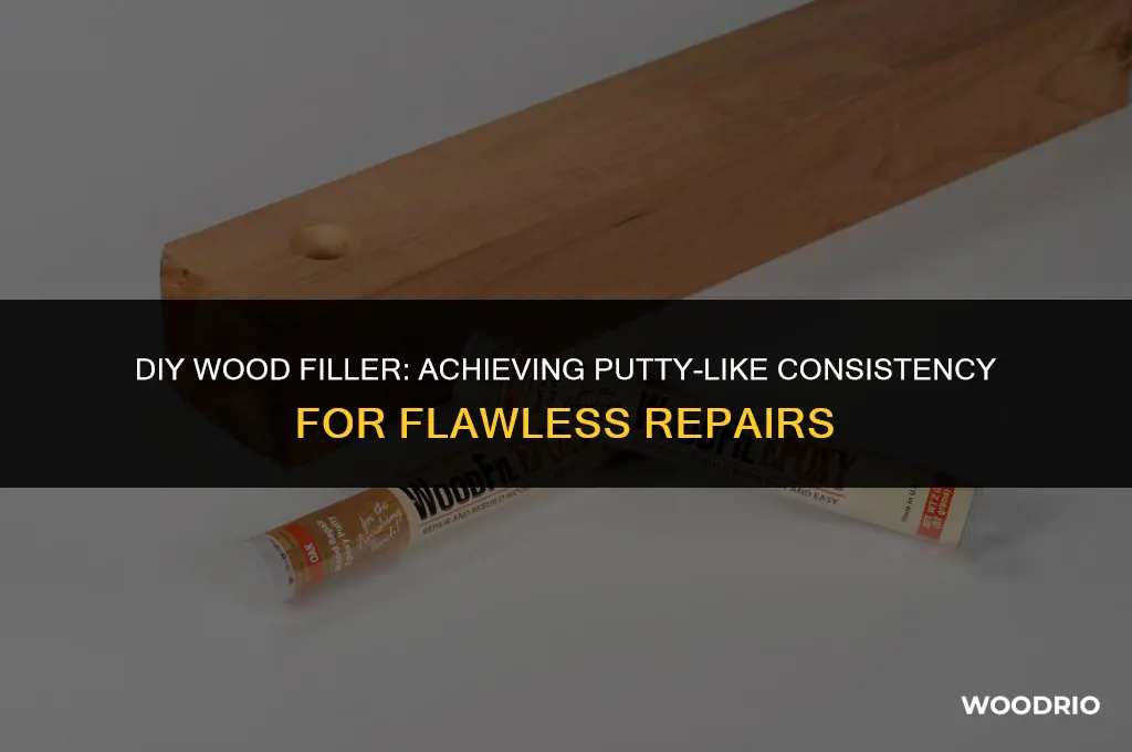 how to make a putty like consistency wood filler