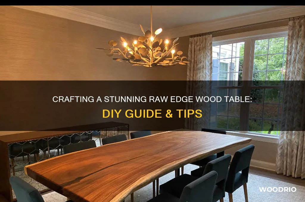 how to make a raw edge wood table