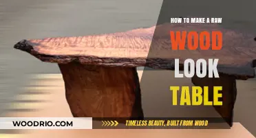 Crafting a Stunning Raw Wood Look Table: DIY Guide & Tips