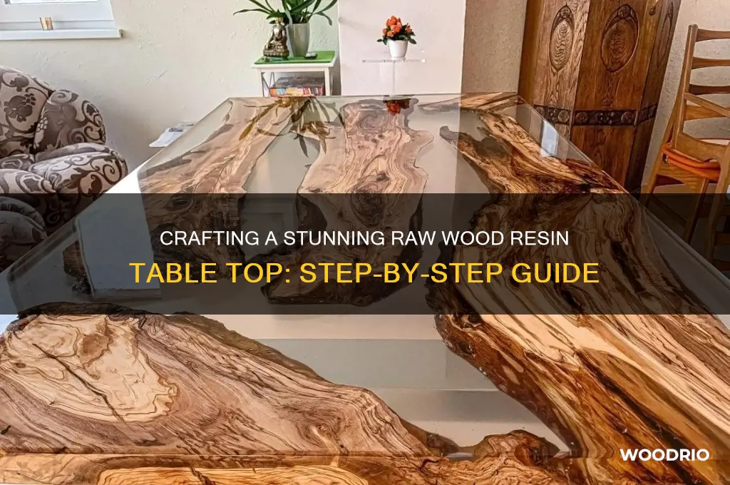 how to make a raw wood resin table top