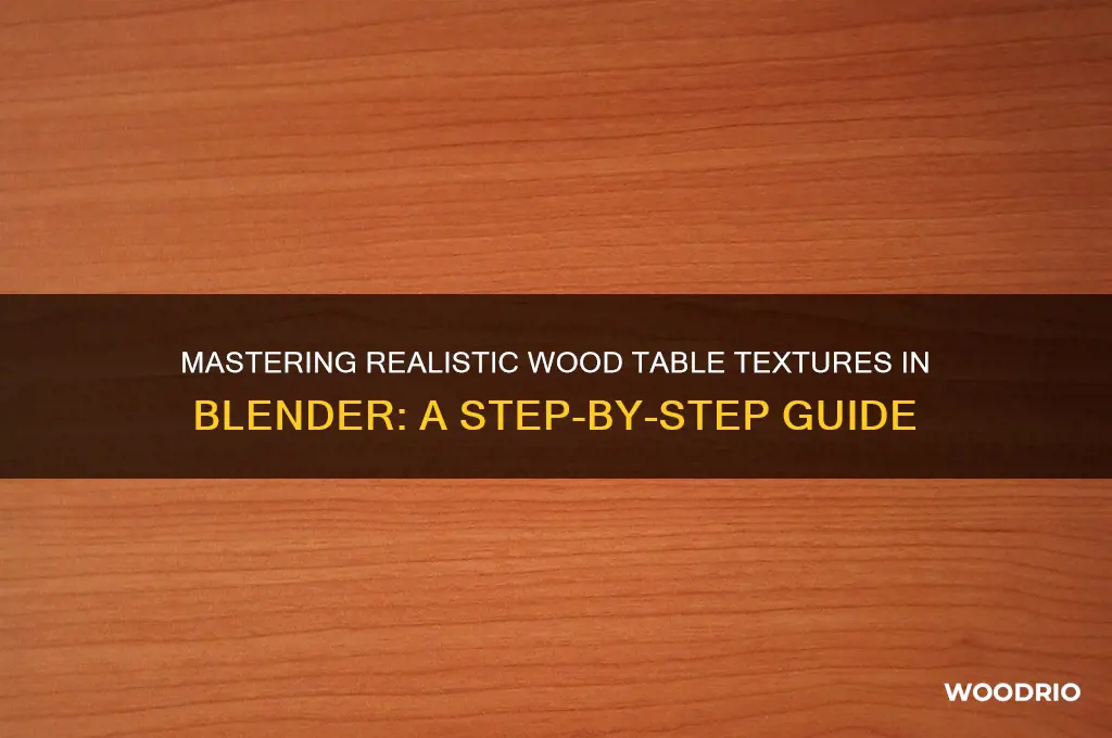 how to make a realistic wood table texture in blender