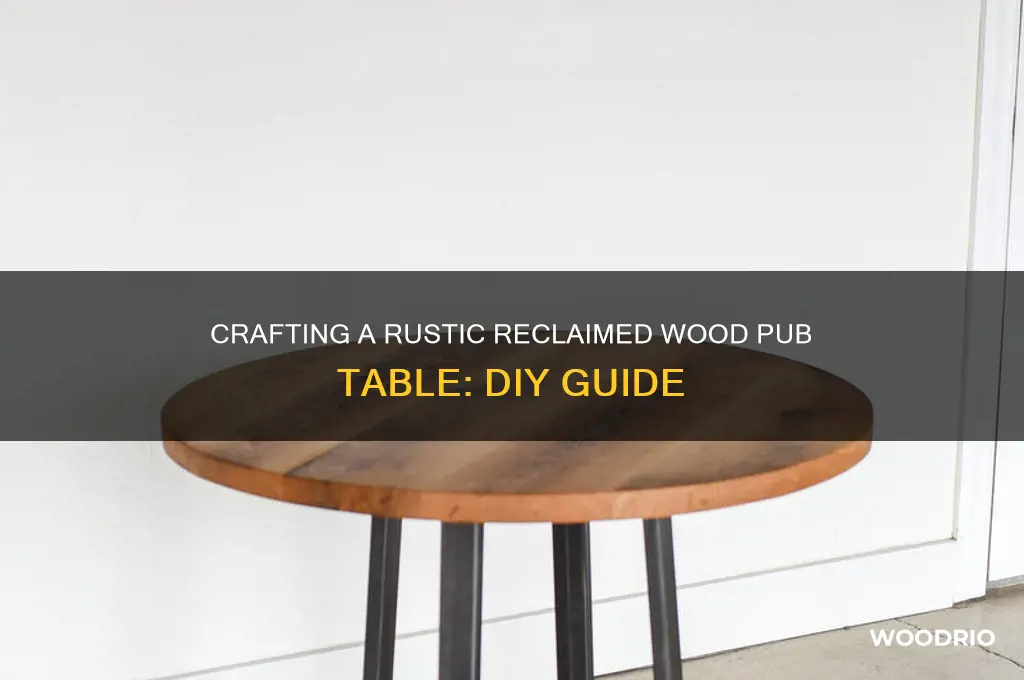 how to make a reclaimed wood pub table