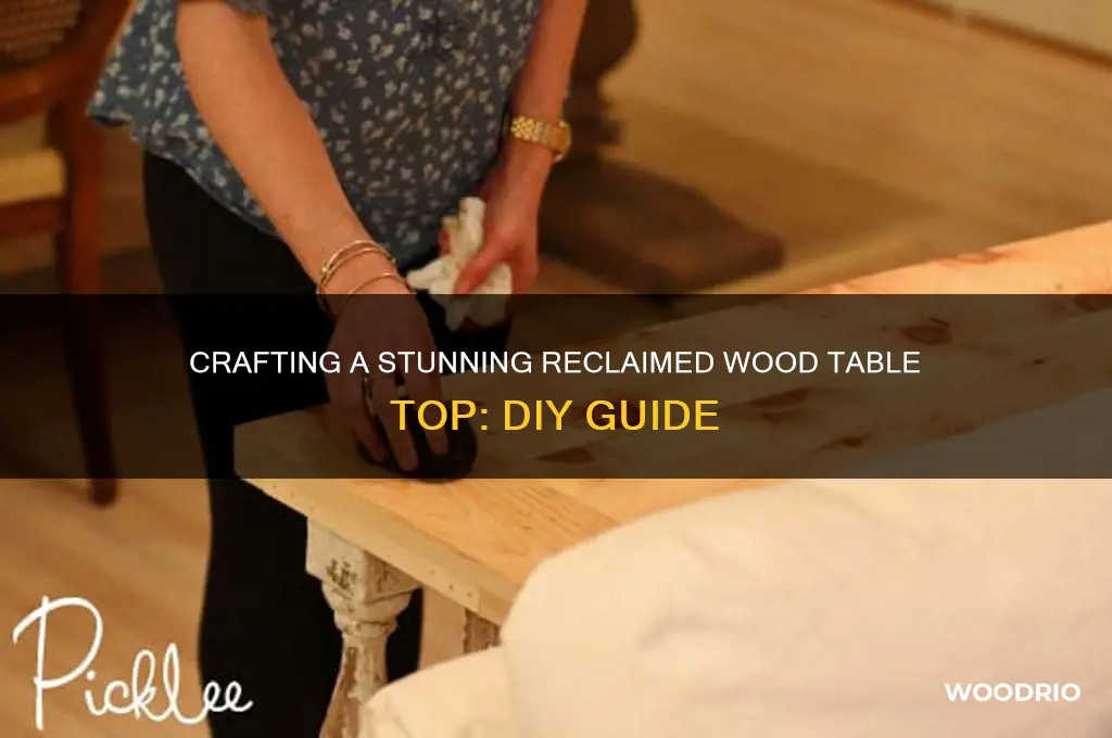 how to make a reclaimed wood table top