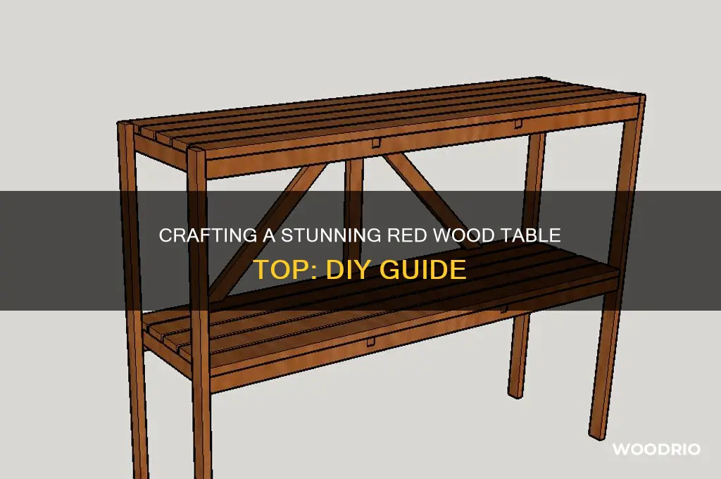 how to make a red wood table top