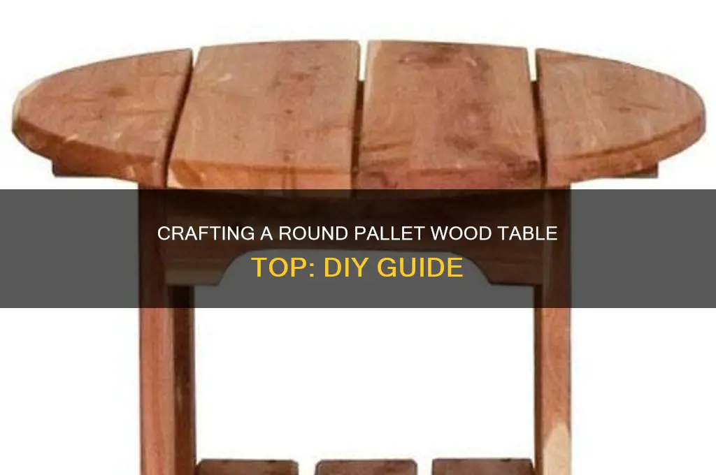 how to make a round table top with pallet wood