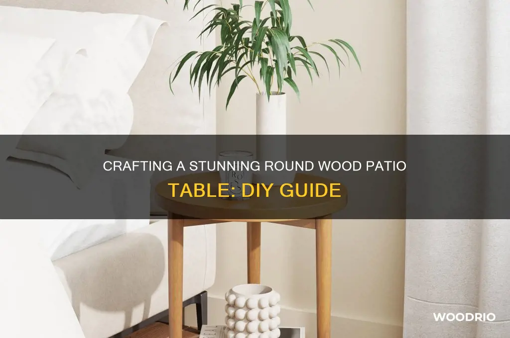 how to make a round wood patio table