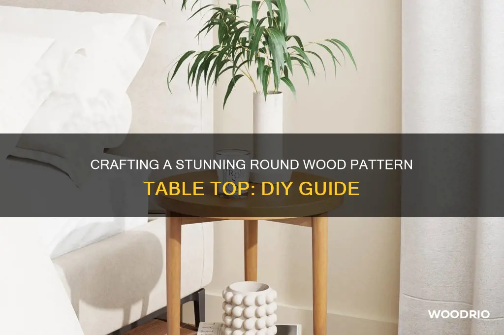 how to make a round wood pattern table top