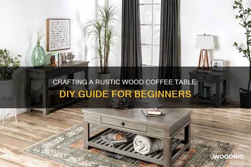 how to make a rustic wood coffee table