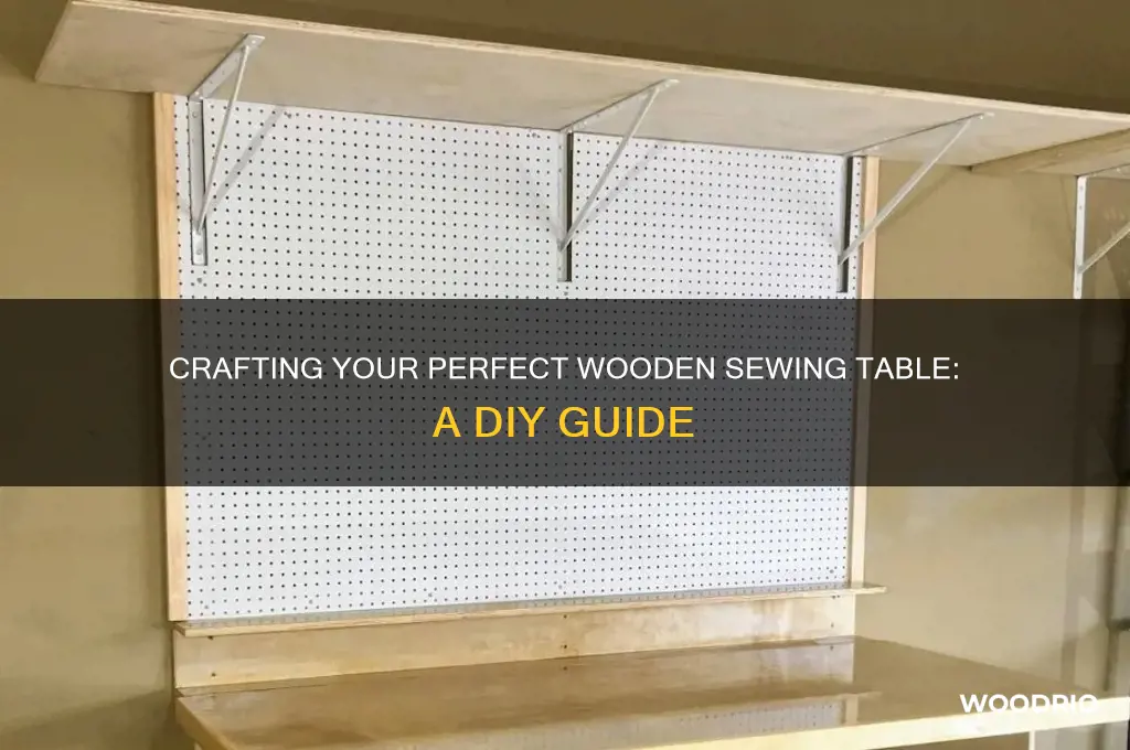 how to make a sewing table from wood