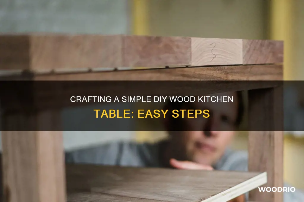 how to make a simple easy kitchen wood table