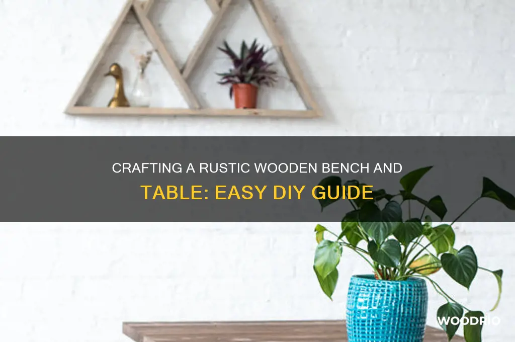 how to make a simple wooden bench and table
