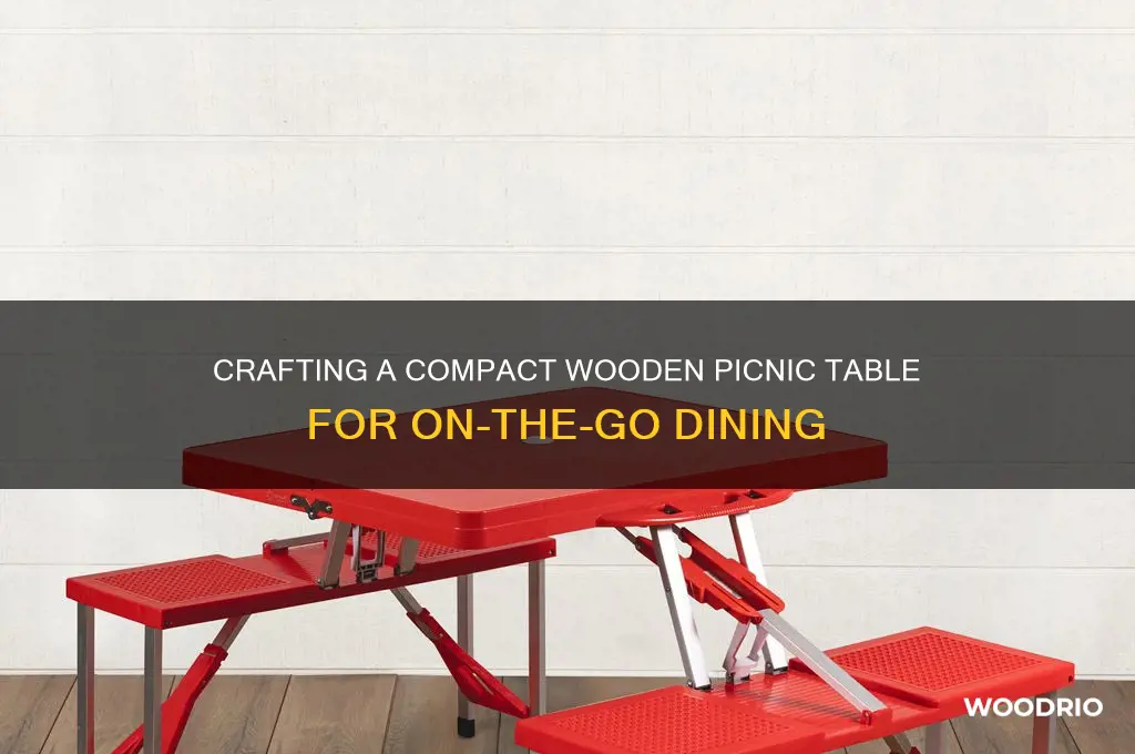 how to make a small portable wooden picnic table