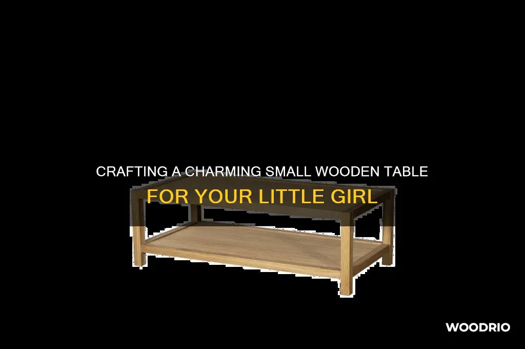 how to make a small wood table for girl