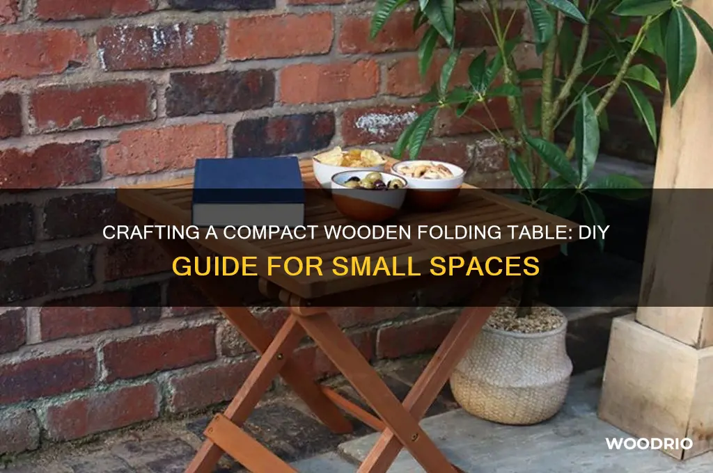 how to make a small wooden folding table
