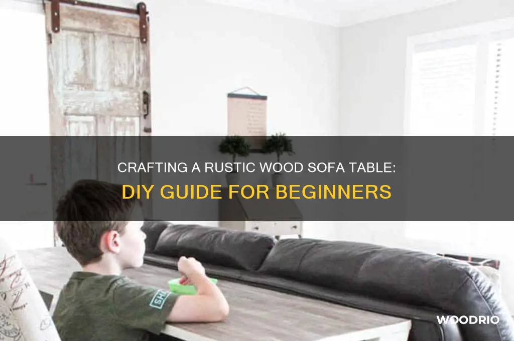 how to make a sofa table out of wood