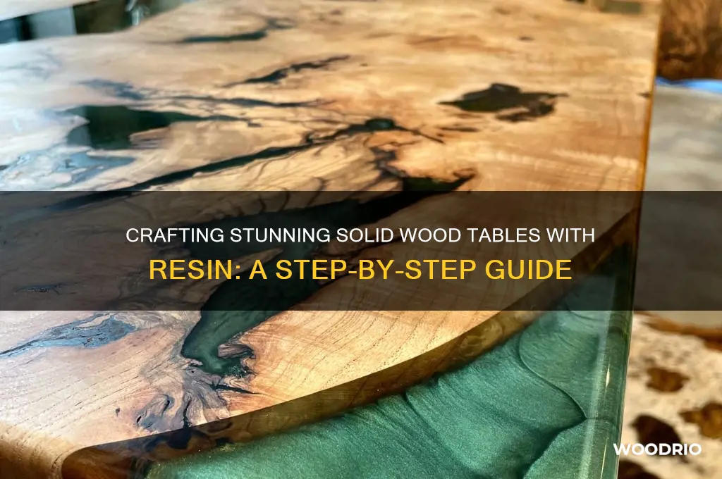 how to make a soild wood tables with resin