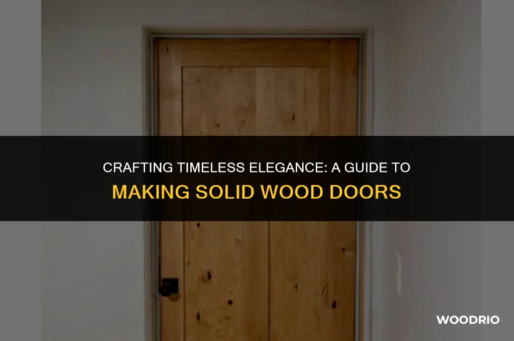 how to make a solid wood door