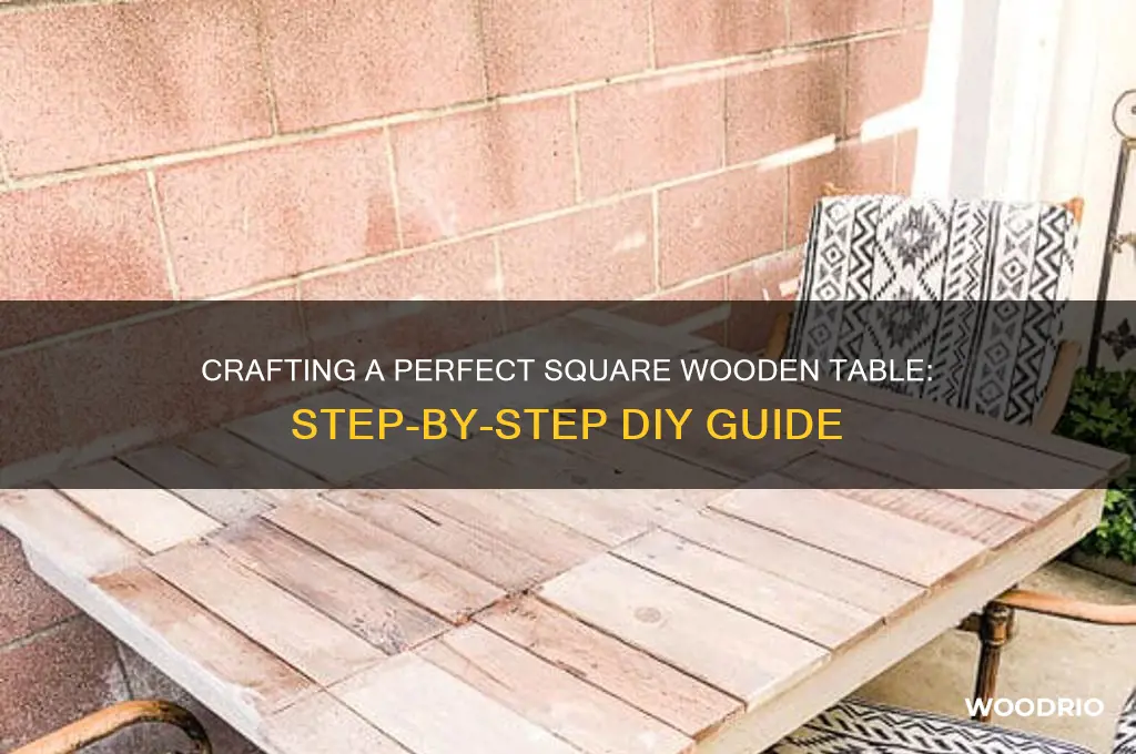 how to make a square wooden table