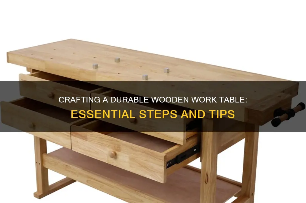how to make a sturdy wooden work table