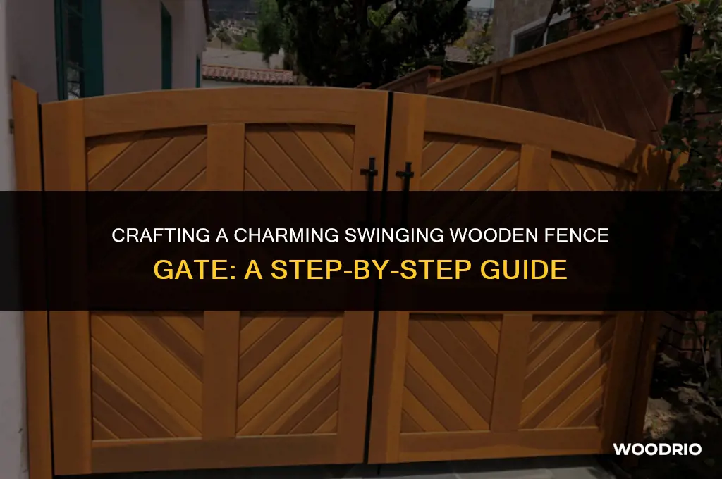 how to make a swinging wooden fence gate