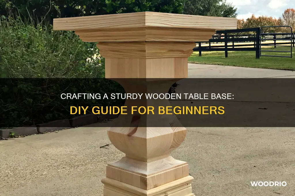 how to make a table base out of wood