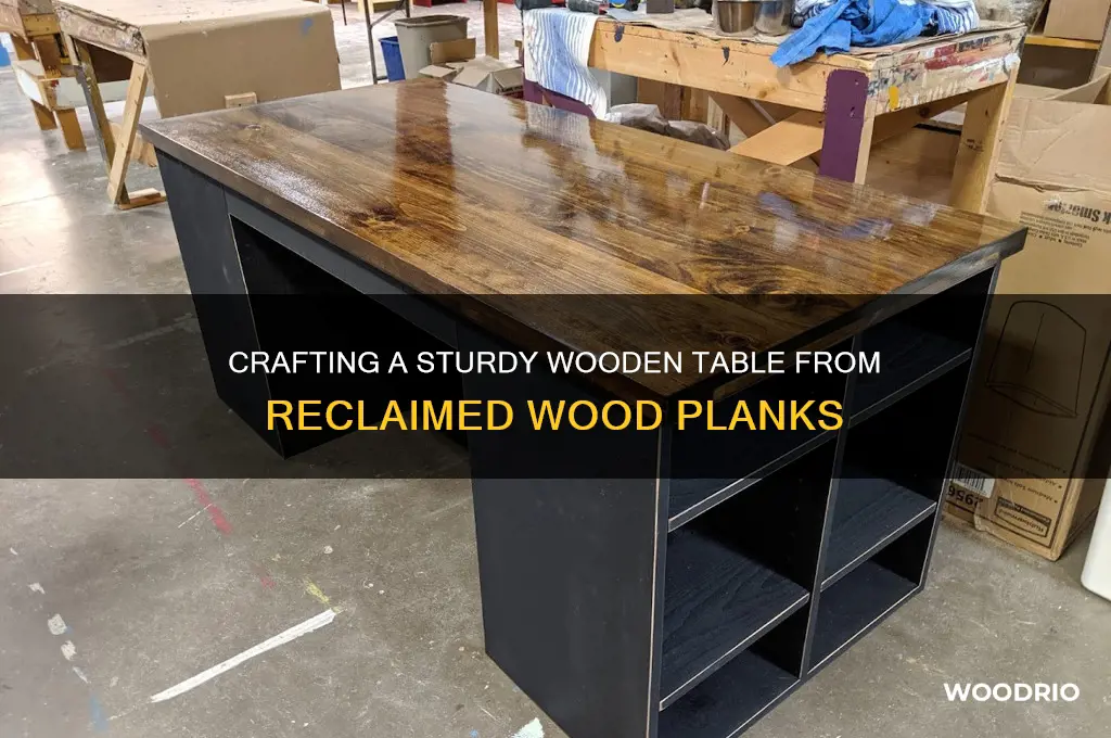 how to make a table from planks of wood