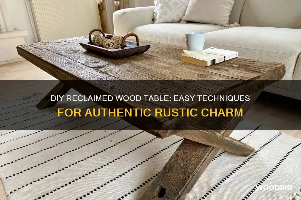 how to make a table look like reclaimed wood
