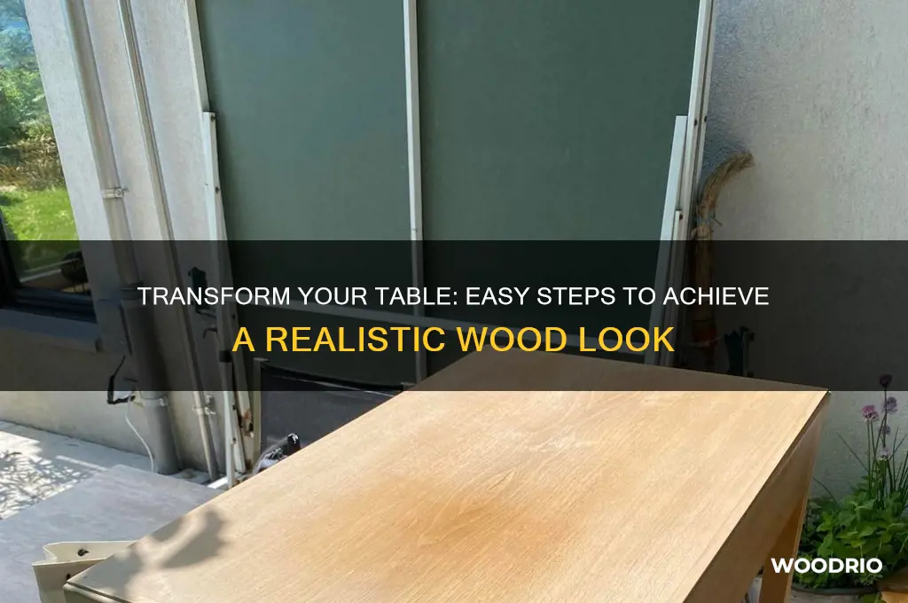 how to make a table look like wood