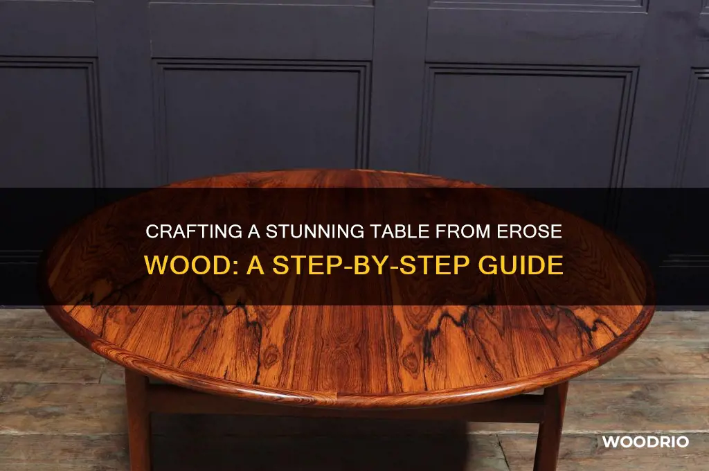 how to make a table out of erose wood