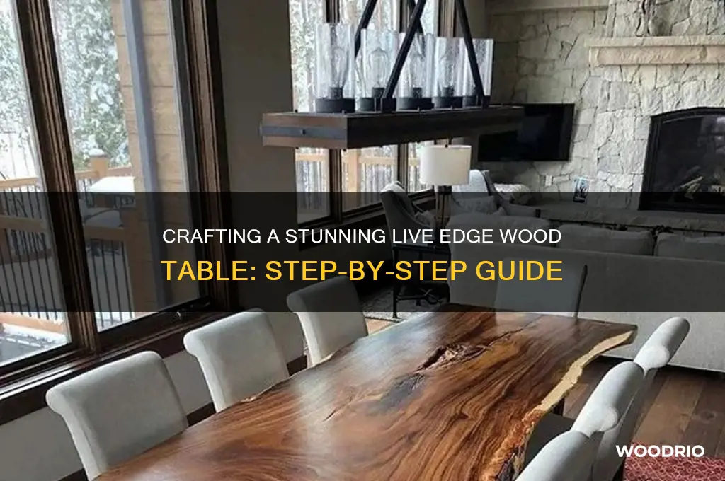 how to make a table out of live edge wood