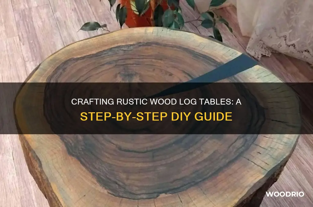 how to make a table out of wood logs