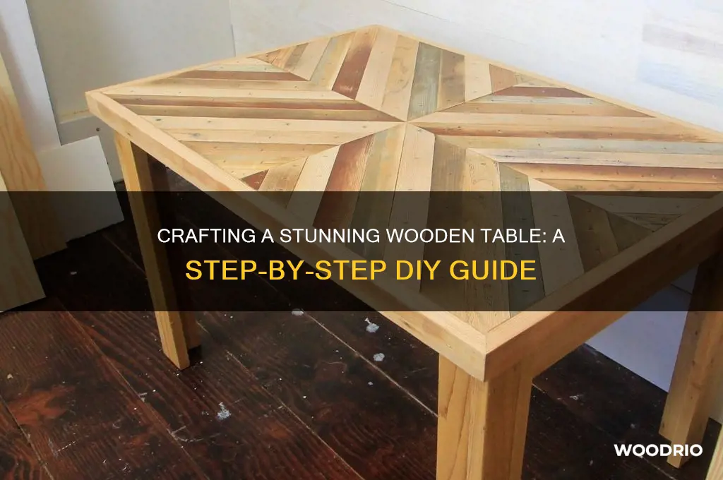 how to make a table stand out of wood
