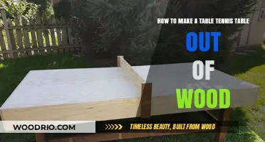 DIY Wooden Table Tennis Table: Crafting Your Own Ping Pong Surface