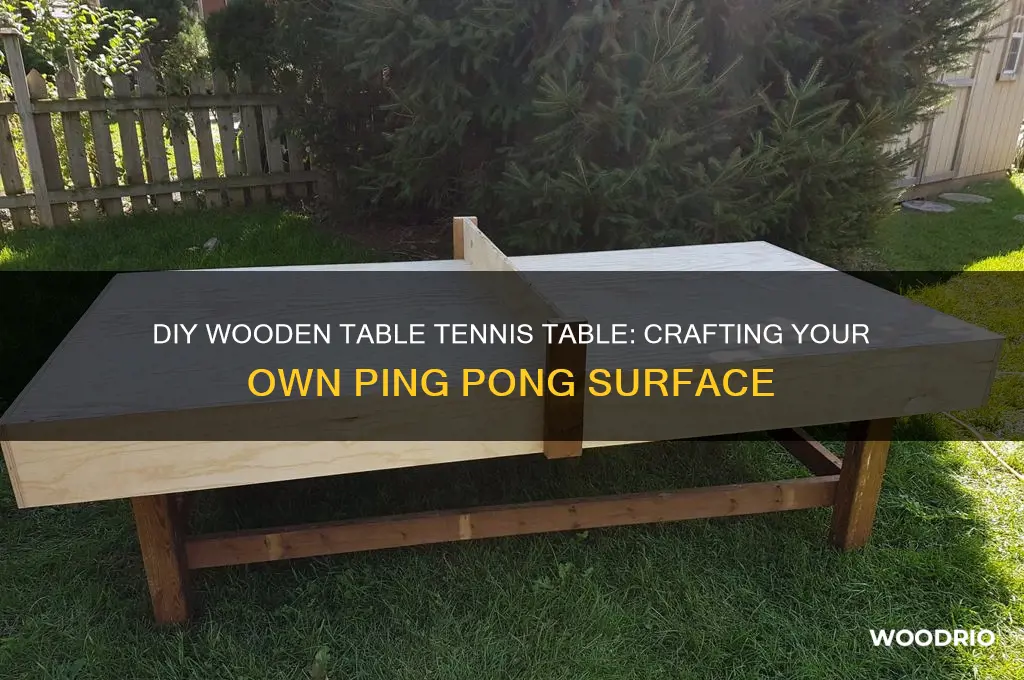 how to make a table tennis table out of wood