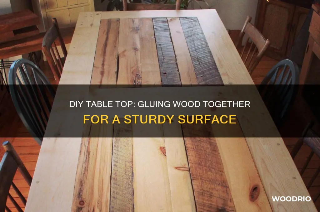 how to make a table top by gluing wood together